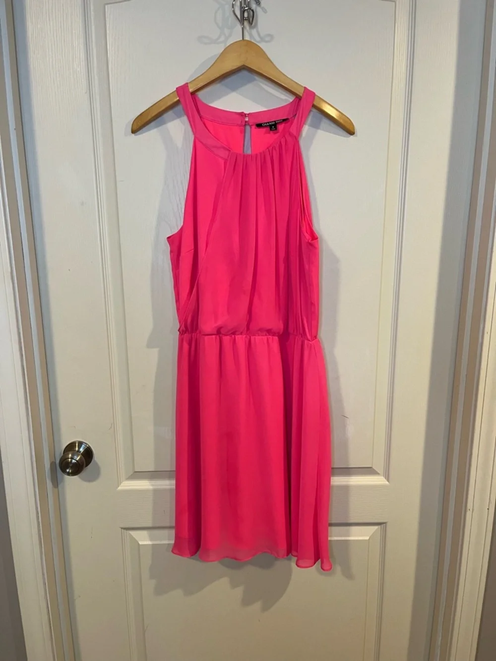 Women's Sleeveless Pink Halter Dress - Gianni Bini - Picture 2 of 7